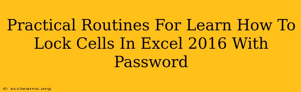 Practical Routines For Learn How To Lock Cells In Excel 2016 With Password