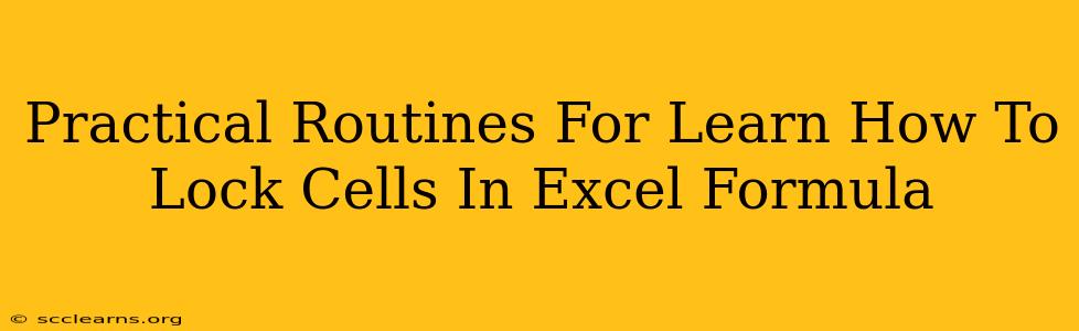 Practical Routines For Learn How To Lock Cells In Excel Formula