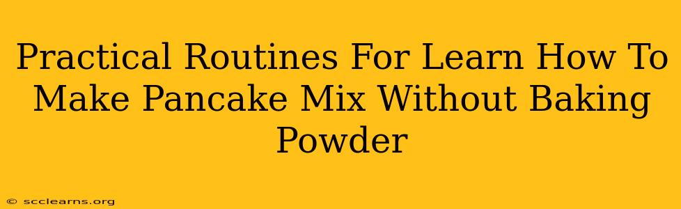 Practical Routines For Learn How To Make Pancake Mix Without Baking Powder