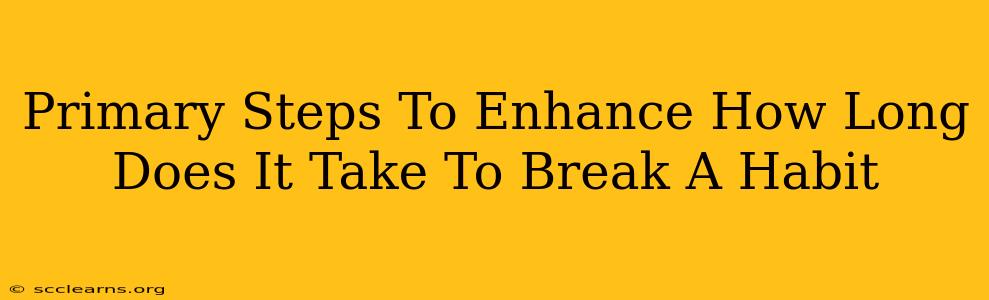 Primary Steps To Enhance How Long Does It Take To Break A Habit