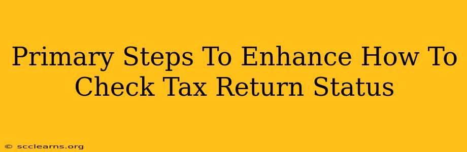 Primary Steps To Enhance How To Check Tax Return Status