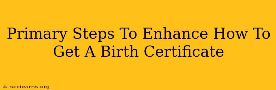 Primary Steps To Enhance How To Get A Birth Certificate