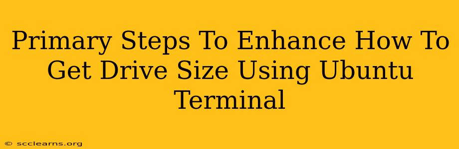 Primary Steps To Enhance How To Get Drive Size Using Ubuntu Terminal