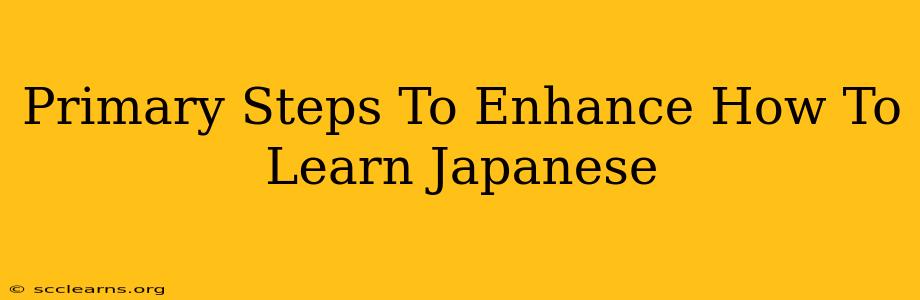 Primary Steps To Enhance How To Learn Japanese