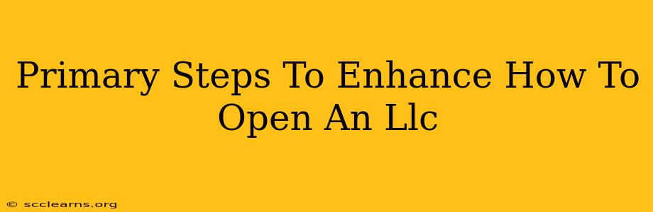 Primary Steps To Enhance How To Open An Llc