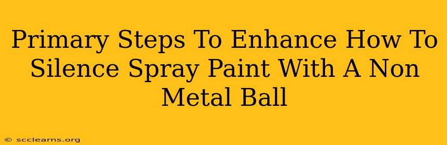 Primary Steps To Enhance How To Silence Spray Paint With A Non Metal Ball