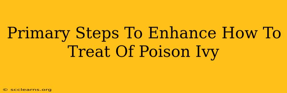 Primary Steps To Enhance How To Treat Of Poison Ivy