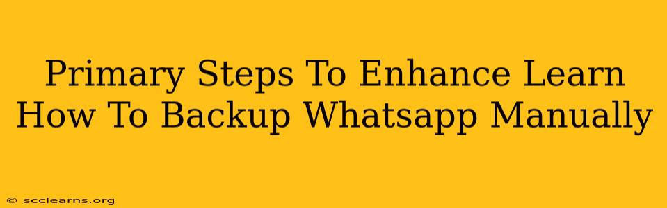 Primary Steps To Enhance Learn How To Backup Whatsapp Manually