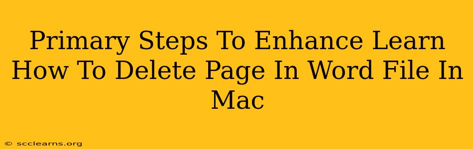 Primary Steps To Enhance Learn How To Delete Page In Word File In Mac