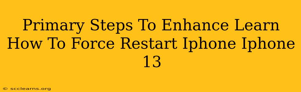 Primary Steps To Enhance Learn How To Force Restart Iphone Iphone 13