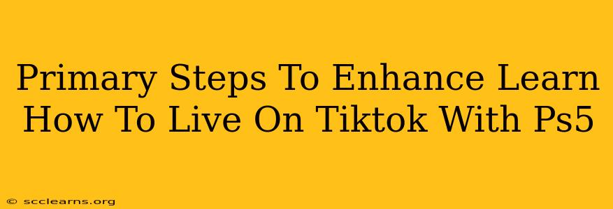 Primary Steps To Enhance Learn How To Live On Tiktok With Ps5