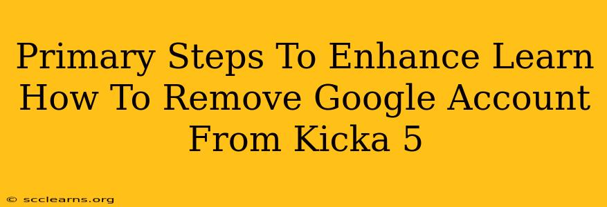 Primary Steps To Enhance Learn How To Remove Google Account From Kicka 5