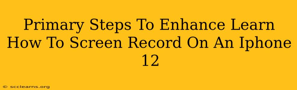 Primary Steps To Enhance Learn How To Screen Record On An Iphone 12