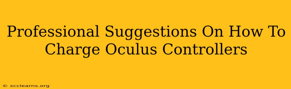 Professional Suggestions On How To Charge Oculus Controllers