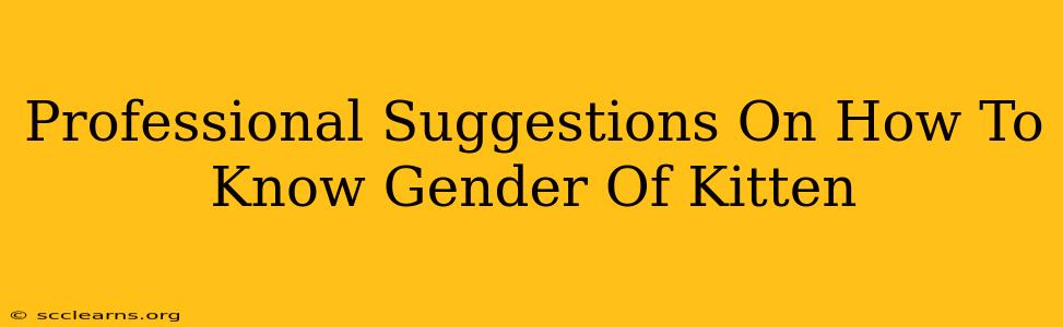 Professional Suggestions On How To Know Gender Of Kitten