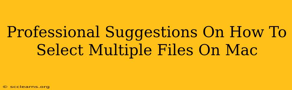 Professional Suggestions On How To Select Multiple Files On Mac