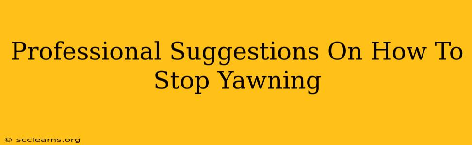 Professional Suggestions On How To Stop Yawning