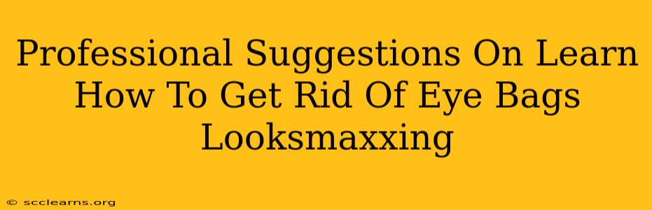 Professional Suggestions On Learn How To Get Rid Of Eye Bags Looksmaxxing