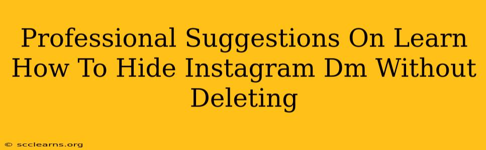 Professional Suggestions On Learn How To Hide Instagram Dm Without Deleting