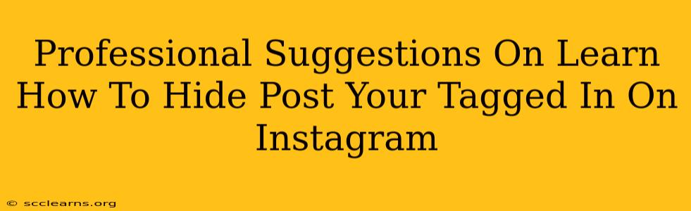 Professional Suggestions On Learn How To Hide Post Your Tagged In On Instagram