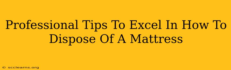 Professional Tips To Excel In How To Dispose Of A Mattress