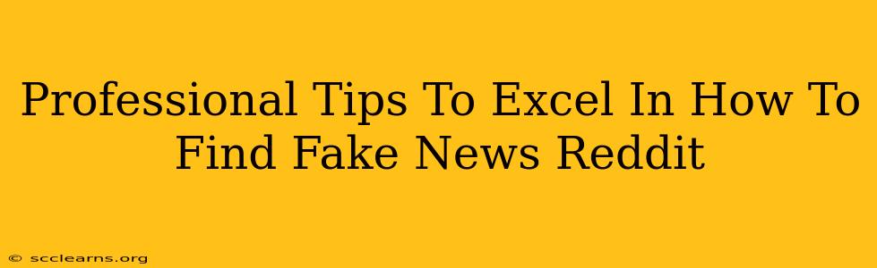 Professional Tips To Excel In How To Find Fake News Reddit