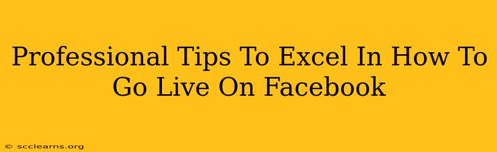 Professional Tips To Excel In How To Go Live On Facebook