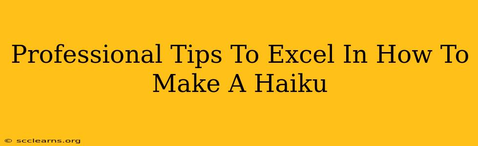 Professional Tips To Excel In How To Make A Haiku