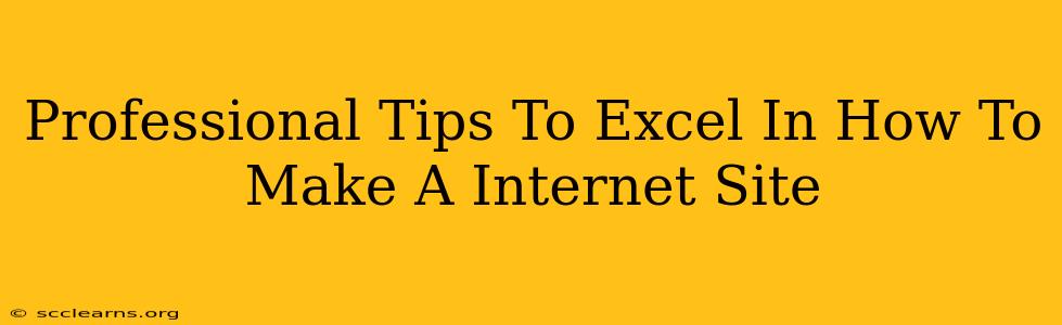 Professional Tips To Excel In How To Make A Internet Site