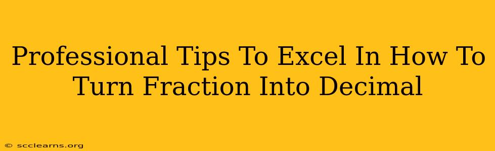 Professional Tips To Excel In How To Turn Fraction Into Decimal