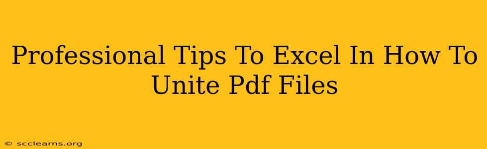 Professional Tips To Excel In How To Unite Pdf Files