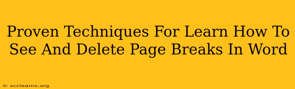 Proven Techniques For Learn How To See And Delete Page Breaks In Word