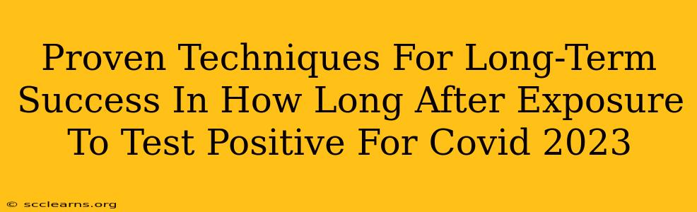 Proven Techniques For Long-Term Success In How Long After Exposure To Test Positive For Covid 2023