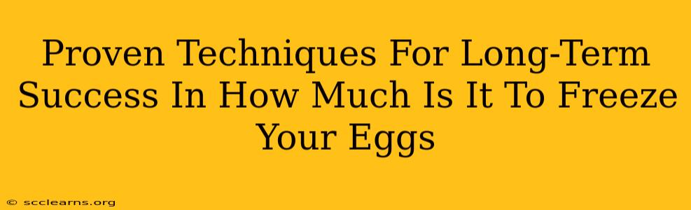 Proven Techniques For Long-Term Success In How Much Is It To Freeze Your Eggs