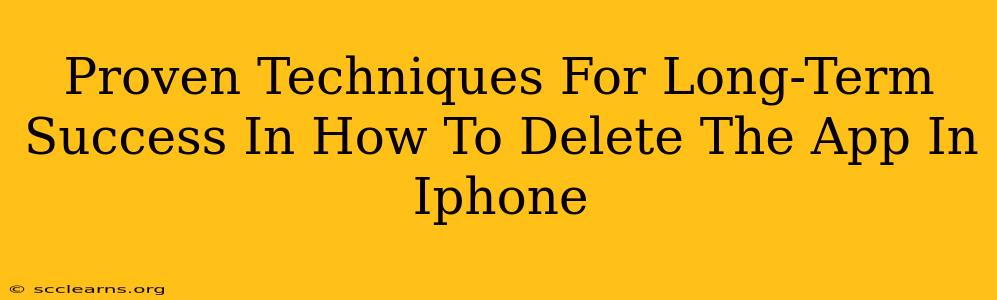 Proven Techniques For Long-Term Success In How To Delete The App In Iphone