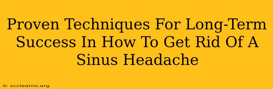 Proven Techniques For Long-Term Success In How To Get Rid Of A Sinus Headache