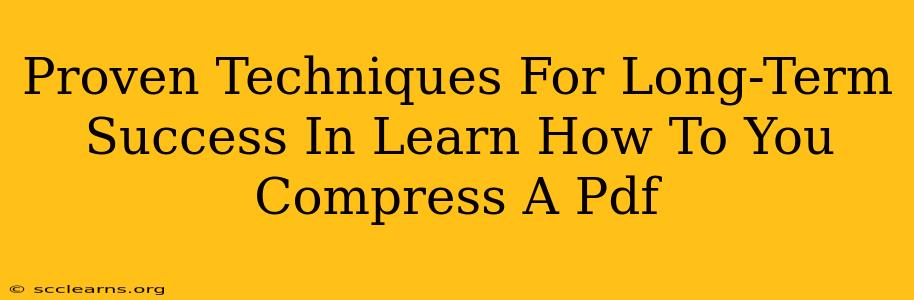 Proven Techniques For Long-Term Success In Learn How To You Compress A Pdf