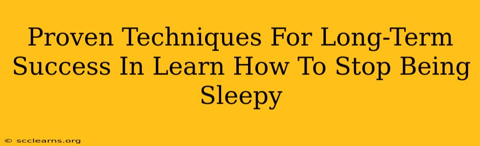 Proven Techniques For Long-Term Success In Learn How To Stop Being Sleepy