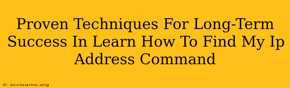 Proven Techniques For Long-Term Success In Learn How To Find My Ip Address Command