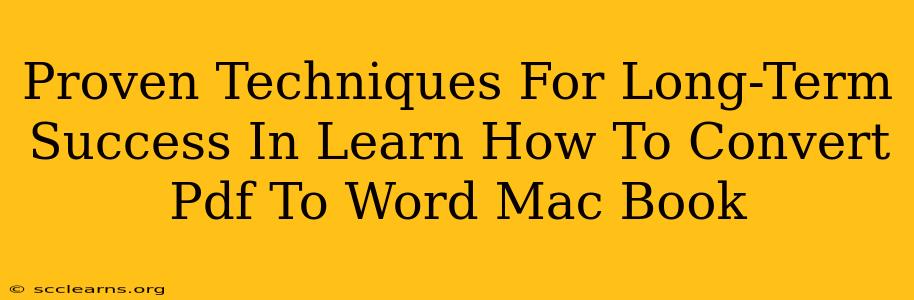 Proven Techniques For Long-Term Success In Learn How To Convert Pdf To Word Mac Book