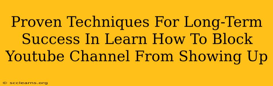 Proven Techniques For Long-Term Success In Learn How To Block Youtube Channel From Showing Up