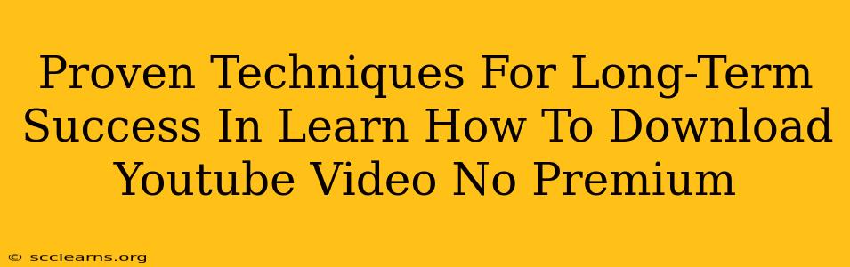 Proven Techniques For Long-Term Success In Learn How To Download Youtube Video No Premium