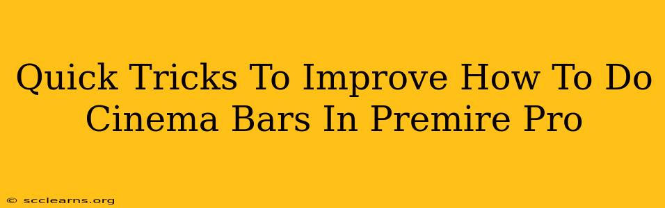 Quick Tricks To Improve How To Do Cinema Bars In Premire Pro