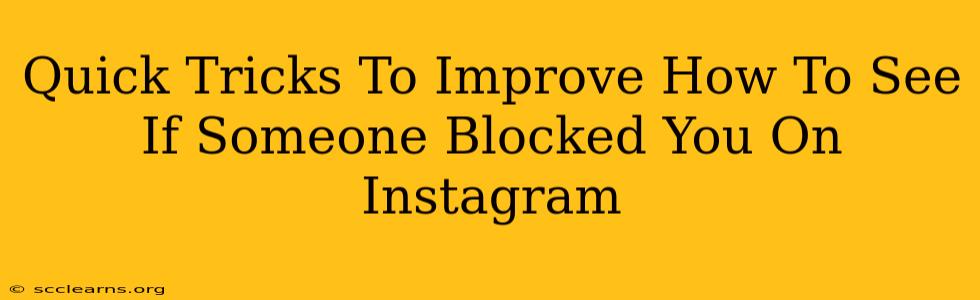 Quick Tricks To Improve How To See If Someone Blocked You On Instagram