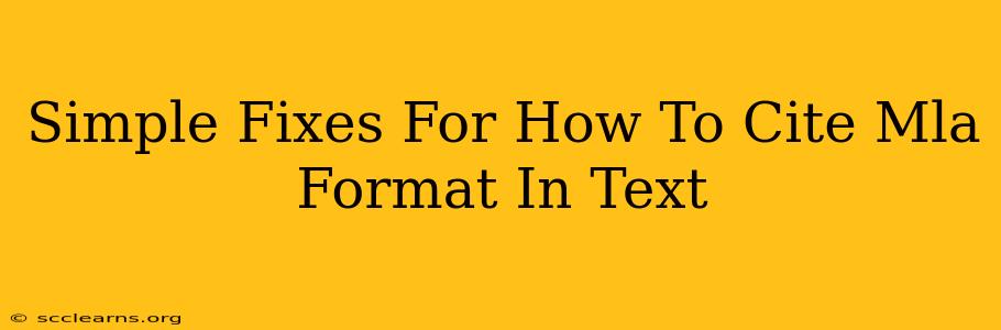 Simple Fixes For How To Cite Mla Format In Text