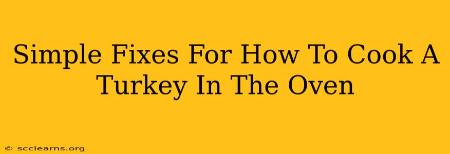 Simple Fixes For How To Cook A Turkey In The Oven