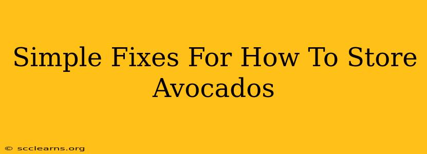 Simple Fixes For How To Store Avocados