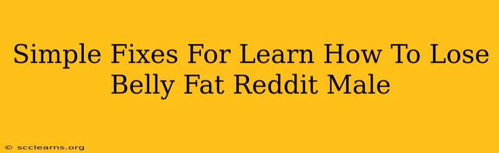 Simple Fixes For Learn How To Lose Belly Fat Reddit Male