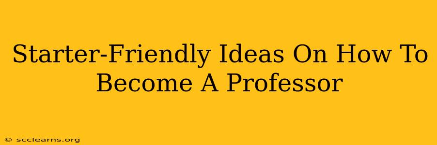 Starter-Friendly Ideas On How To Become A Professor