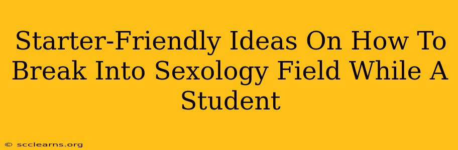 Starter-Friendly Ideas On How To Break Into Sexology Field While A Student